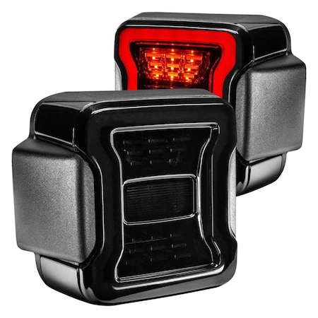 Escapada Black & Smoke Fiber Optic LED Tail Lights for Jeep Wrangler JL ES3559905